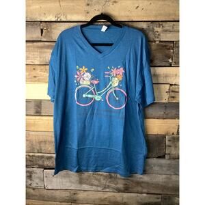 Love In Faith Walk By Faith Vneck Heather Deep Teal Size XL Women’s